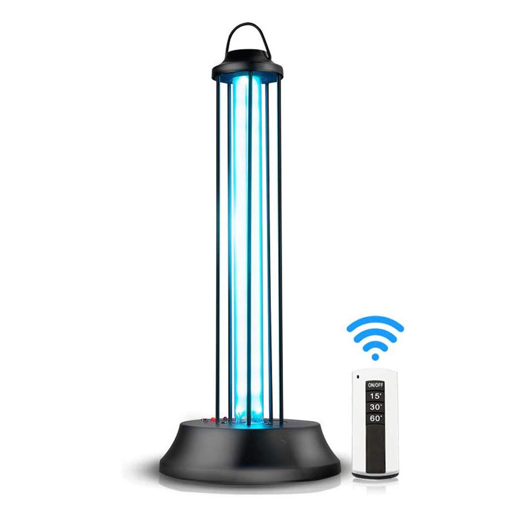 Lámpara de desinfección con ozono UV con Control Remoto, Lámpara de esterilización de 36W | Lámpara de eliminación de ácaros de 60W -Tres Engranajes temporizados Inicio retrasado
