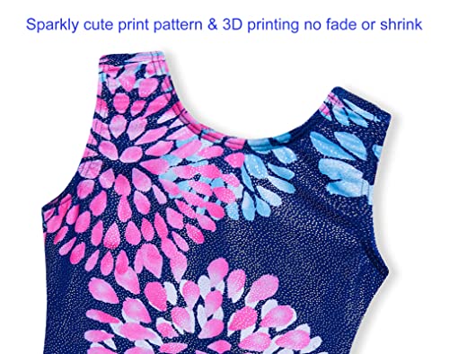 Image of Domusgo Gymnastics Leotards for Girls Sparkly One Piece Biketard Size 1-10Y
