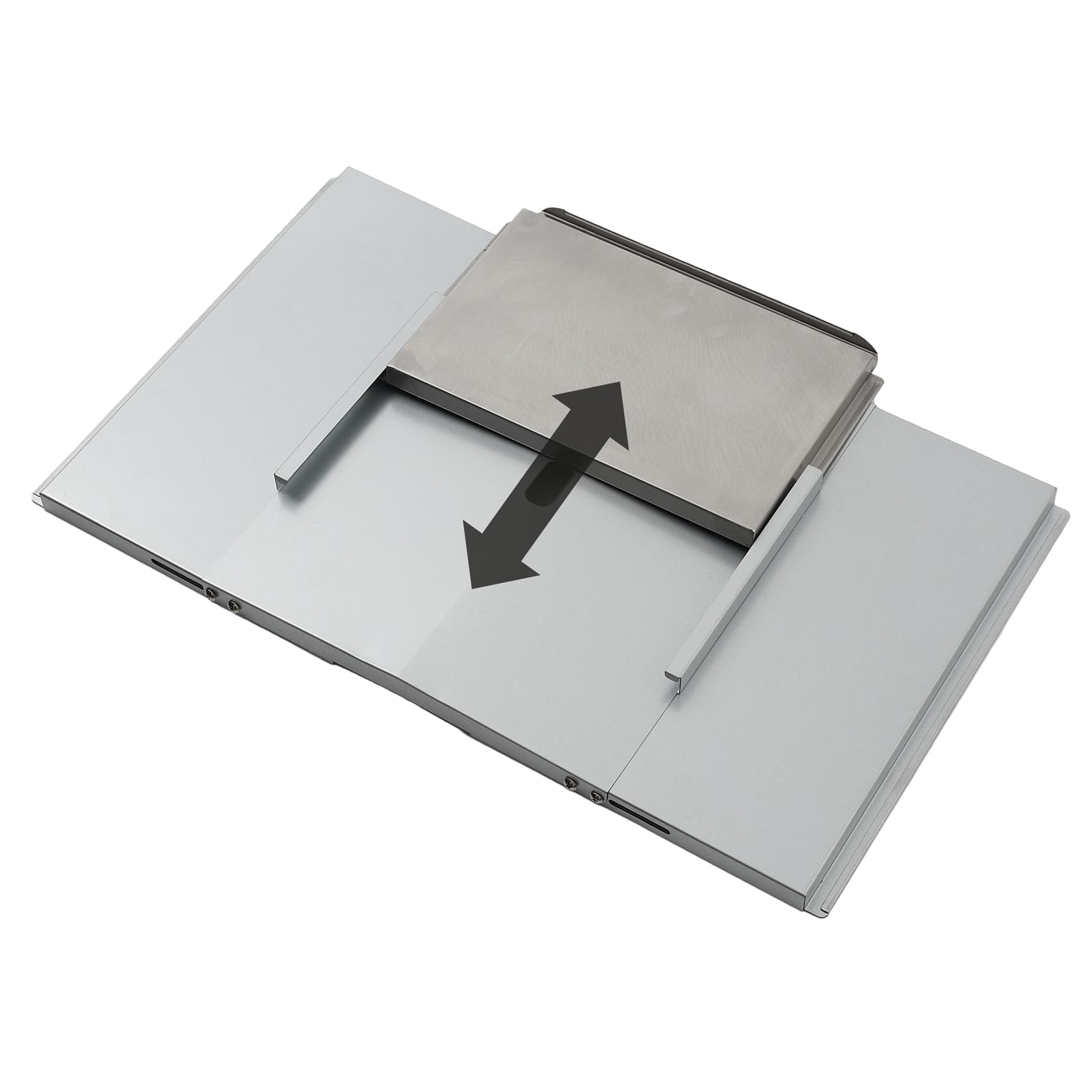 TAINO Bandeja universal para grasa con bandeja colectora universal, bandeja de goteo ajustable, accesorio para parrilla de gas, acero plateado