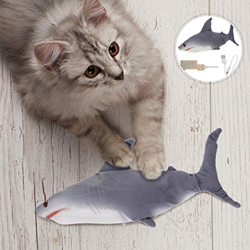 Kisangel Brinquedo elétrico para gatos de peixe com boneca elétrica realista leve com peixes interat