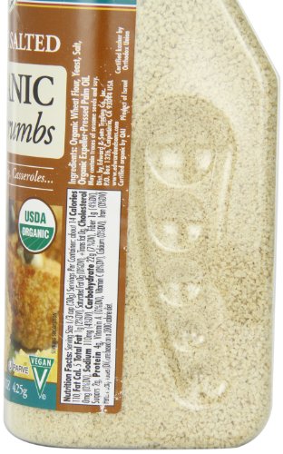Edward & Sons Organic Low Sodium Breadcrumbs, Lightly Salted, 15 Ounce Canisters (Pack Of 6) #TOP4