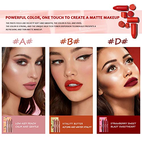 Mimore Rossetto 3 pezzi/set Sapore di frutta Opaco...