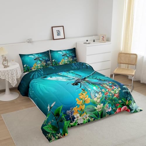 Image of Feelyou Dragonfly Bedding Set Toddler Size 3Pcs for Boys Girls Children