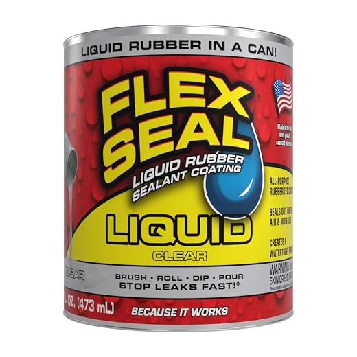 Flex Seal Liquid, 16 oz, Clear, Liquid Rubber Coating Sealant, Waterproof, Flexible, Breathable, and UV Resistant, Roof Repair, Basements, RV, Campers, Trailers, Marine, EPDM, Masonry
