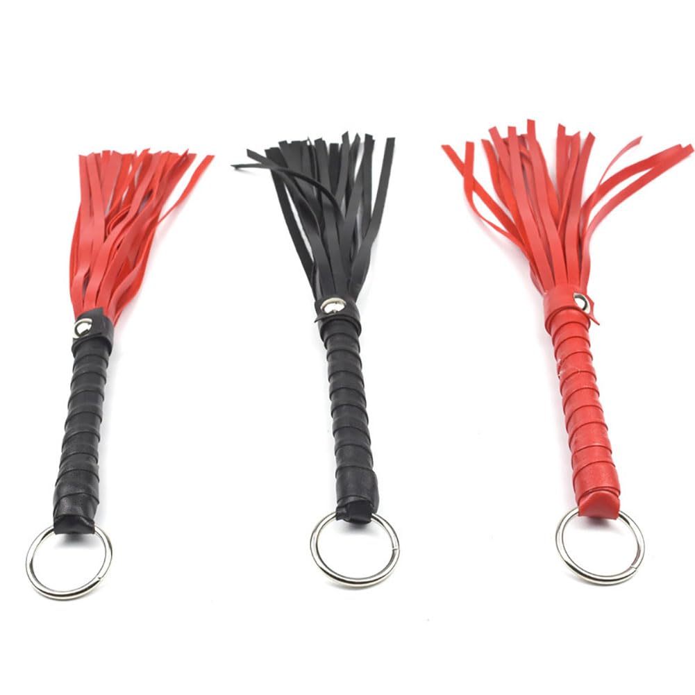 JIHUOO 3 Pcs PU Leather Horse Back Riding Crops Horse Jump Crops Long Horse Whips Equestrian Crops Bedroom Play Toys for Adults - Image 3