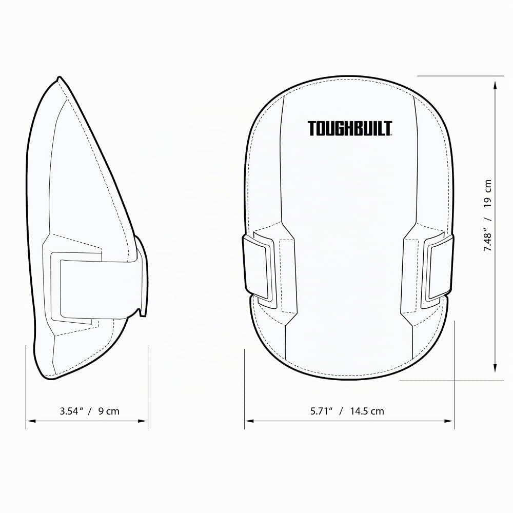 ToughBuilt TB-KP-1 Genouillères ultra légères Noir