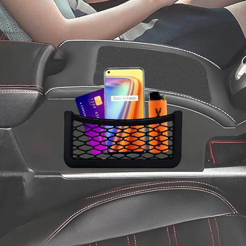 Image of TANTRA Universal Car Seat Side Back Net Storage Bag & Phone Holder Pocket Organizer for Essentials & Snacks