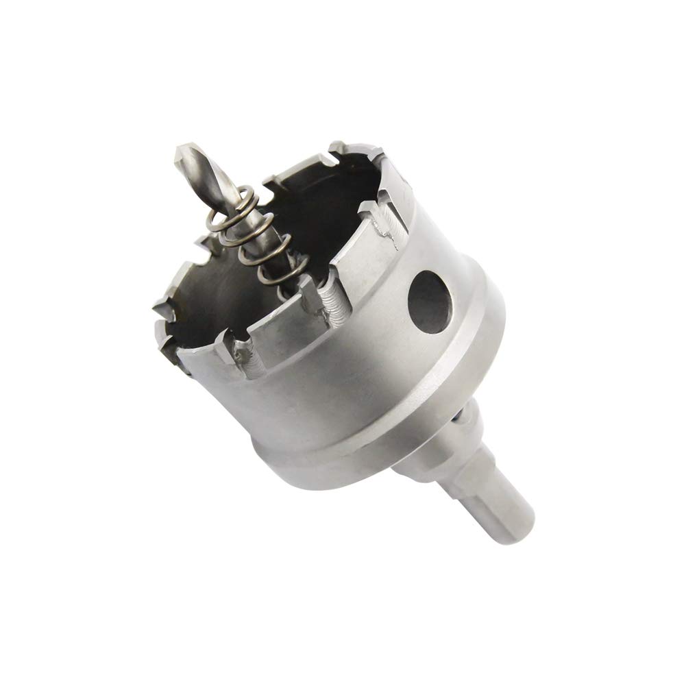 Carbide Tipped Hole Saw 2-1/16"(53mm),Metal Cutting Saw,LAIWEI TCT Hole Cutter&Saw ，1-3/16 Inch Cutting Depth,Smoothly Cutting in Hardwood&MDF&Metal &Metal Shee&Sheetrock and Plastic