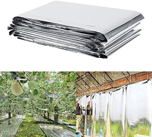 Silver Reflective Mylar Film - 210 x 120cm/82 x 47 inch Mylar Reflective Sheeting Garden Greenhouse Covering Foil Sheets, Highly Reflective, Effectively Increase Plants Growth