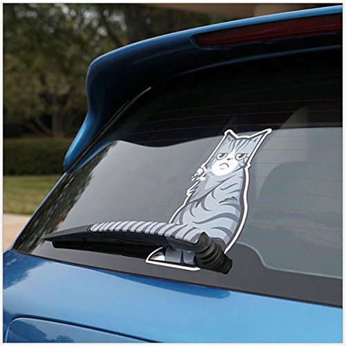 Fochutech Car Auto Body Sticker Funny Cat Rear Windshield Window Wiper Self-Adhesive Side Truck Vinyl Graphics Decals #TOP4