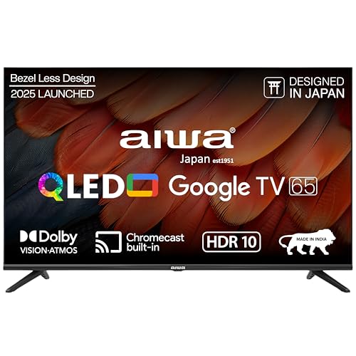 Image of Aiwa 165 cm (65 Inches) QLED Display 4K Ultra HD | Google TV | Smart TV | Dolby Vision | Magnifiq Series Bezel-Less | 2 GB RAM | 16 GB Storage | Dolby Atmos Audio | Signature Sound | A65QUHDX3-GTV