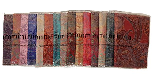 Kuldip Double Ply Double Sided Premium Jamawar Pashmina Scarf Shawl Wrap. Assorted. (Pack of 10)