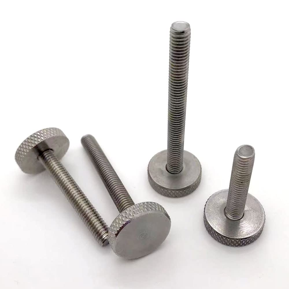 5 pezzi Vite a testa zigrinata a testa zigrinata in ottone M3/M4/M5, bulloni a vite a testa zigrinata con serraggio manuale, M3x16mm(5pcs