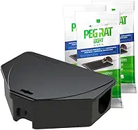 Kit 3 Pares Peg Rat Control Up Armadilha Adesiva + 3 Porta Isca Tradicional Ratoeira Adesiva
