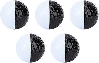 HOHXFYP Pack of 5 Double Layer Golf Practice Balls, Golf Practice Balls with Synthetic Rubber Core, with Double Layer, Lightweight Golf Practice Balls