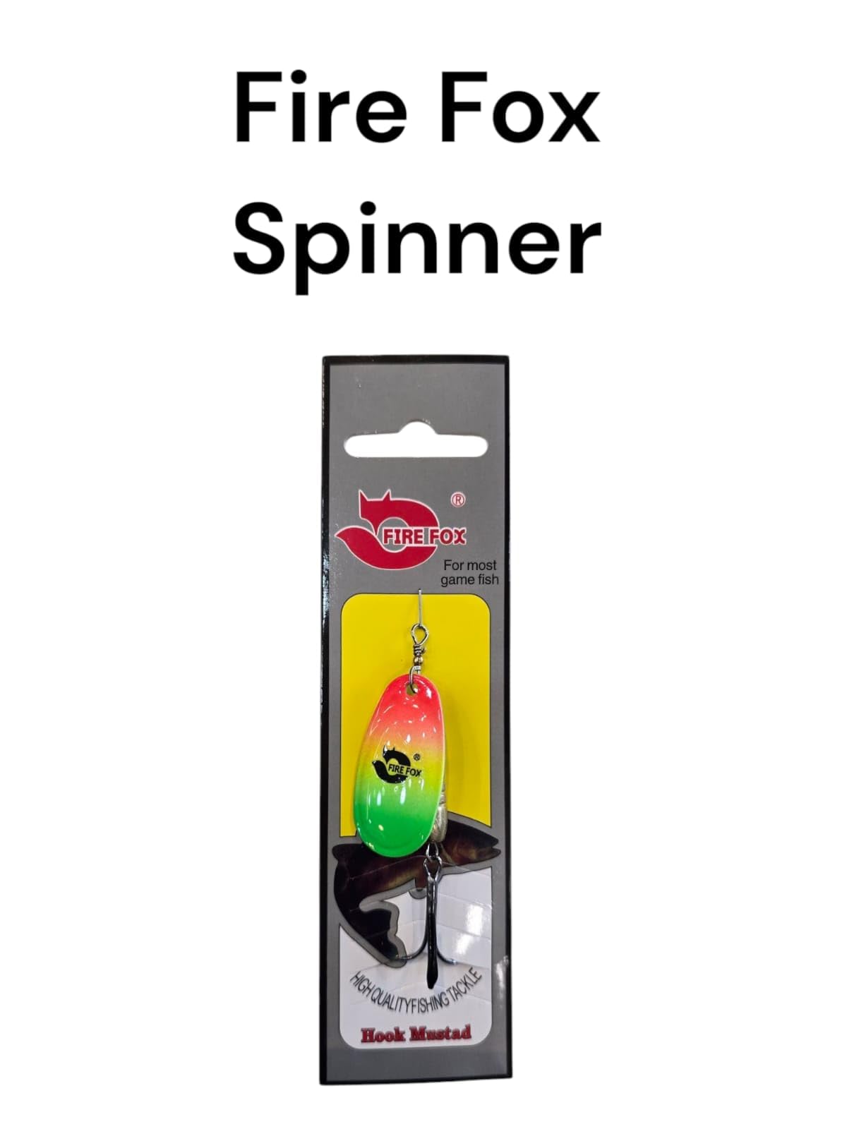 Buy Fire Fox Spinner Fishing Lure, Multicolor Rainbow Pattern, Stainless Steel Hook, for Game Fish (9cm) Online at Low Prices in India