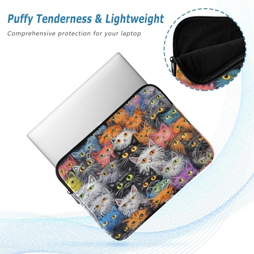 Funda para portátil 13-14 pulgadas diseño gatos impermeable miniatura 5
