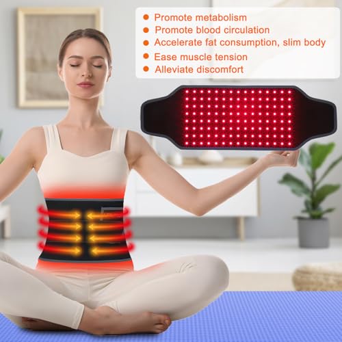 LIFELT8UM Red Light Therapy Belt for Body Pain Relief, Infrared Light Therapy Wrap for Enhanced Muscle Recovery Shoulder Back Waist Pain Relief Pad,360 LED Beads with 660nm Red & 850nm Therapy Light - Image 6