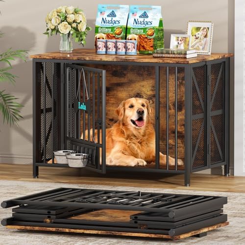 Easycom Foldable Large Dog Crate Furniture — bottom and base construction detail