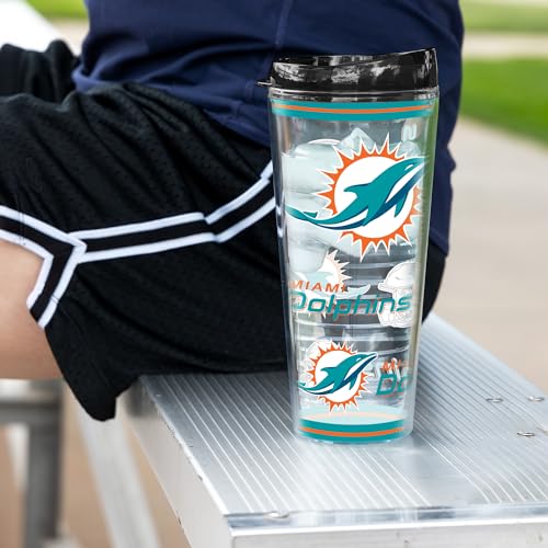 Image of Rico Industries NFL Football Miami Dolphins Double Wall 20oz Tritan Tumbler