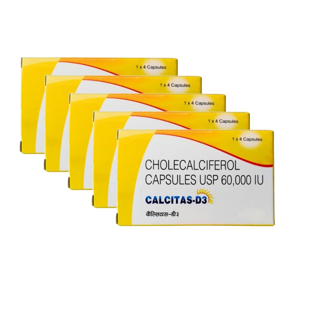 Calcitas D3 Capsule | Cholecalciferol 60000 IU Vitamin D3 (2 Strip Calcigenn D3 Capsule) Vitamin D3 Supplement for Bone Strength & Immune Support (5)-picture-26