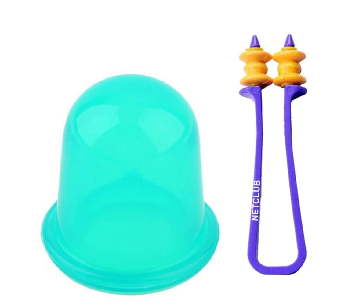NETCLUB 2 Pc Acupressure Cupping Therapy Set Anti Cellulite Body & Facial Vacuum Suction Cups for Adult Home Use Silicone Cellulite Massage Cups Vacuum cups magnetic cupping suction pump body massager-image-13