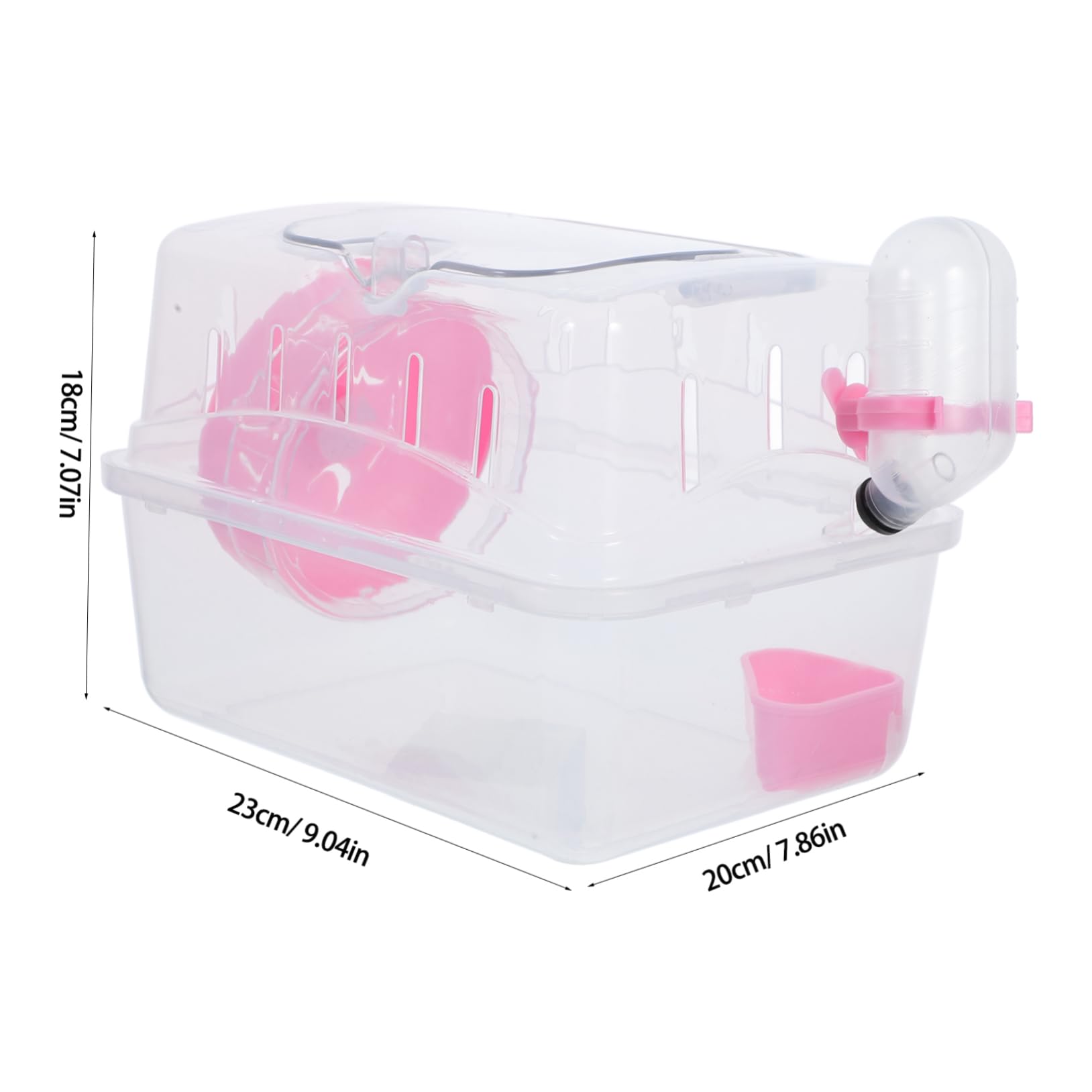 JOINPAYA Portable Transparent Hamster Carrying Case Pet Travel Cage Design for Safe Outdoor Use Easy to Clean and Maintain Animal Carrier