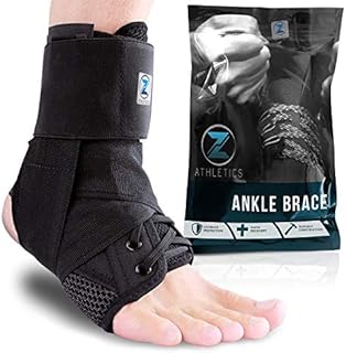 Zenith Ankle Brace, Lace Up Adjustable Support – for Running, Basketball, Injury Recovery, Sprain! Ankle Wrap for Men, Women, and Children