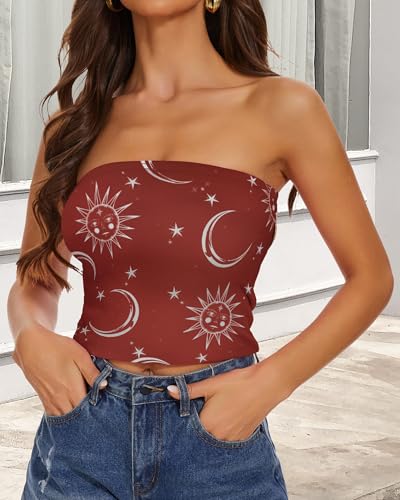 Image of Summer Tube Tops Basic Crop Tops for Women Strapless Tank Casual Tunics Sexy Short Shirts 2026