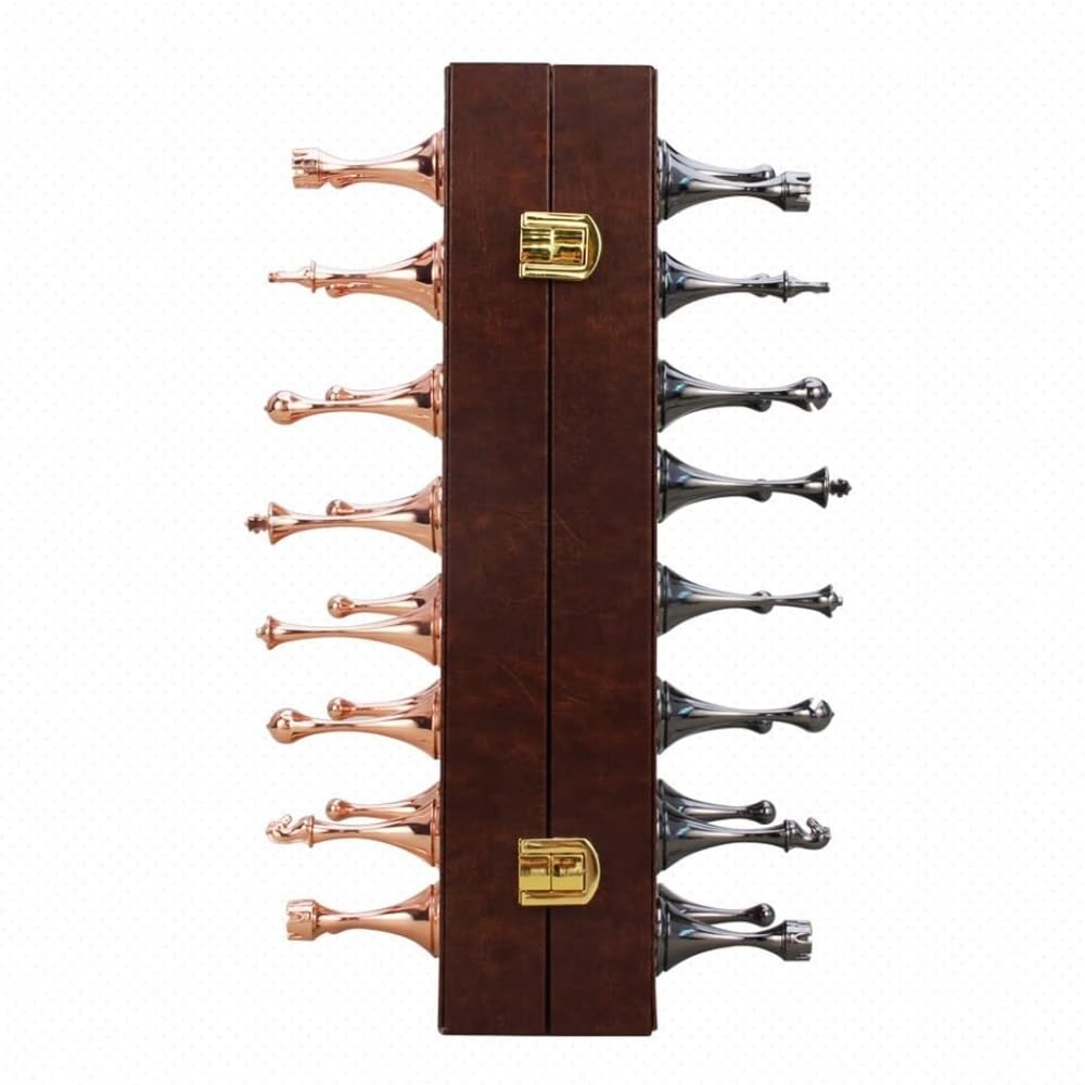 Scacchi Set di scacchi da viaggio magnetico grande in metallo deluxe, gioco da tavolo for adulti in lega retrò, scatola portatile, scacchiera pieghevole