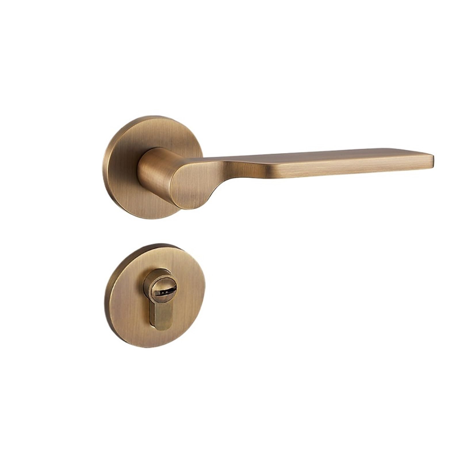 NYRXRYTCA Household Bedroom Door Lock Simple Indoor Door Lock Door Wooden Door Lock Silent Door Lock Door Handle(7701 Huanggu door lock)