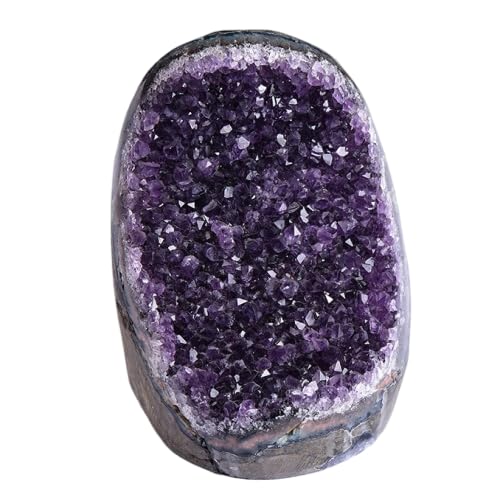NIBHZ Naturalny ametyst - Kamień z kryształowych gromad z Urugwaju Kwarc z surowego geody - Deep Purple Color,600~800g