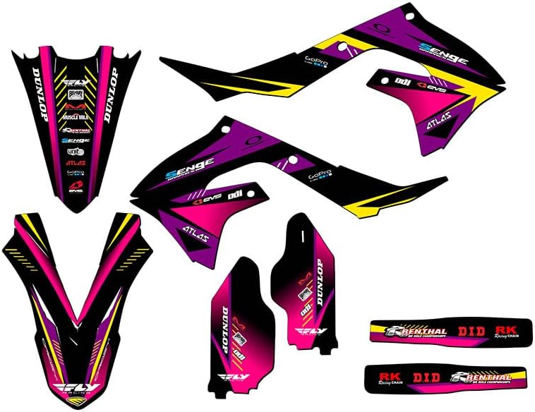 2021-2023 KX 450 X Surge Black Senge Graphics Complete Kit with Rider I.D. Compatible with Kawasaki
