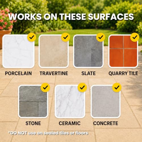 Image of Anti Slip Tile Treatment (Quart) Non-Slip Floor Treatment for Grip on Stone, Porcelain & Ceramic. Indoor & Outdoor, Residential & Commercial Slip Prevention, Works Fast for Lasting Traction