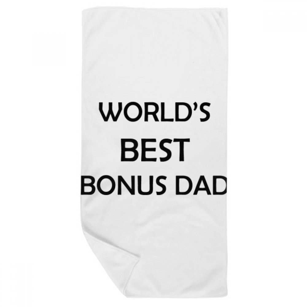 Serviette de bain Bonus Papa un message d'affection multicolor pour célébrer votre beau-père