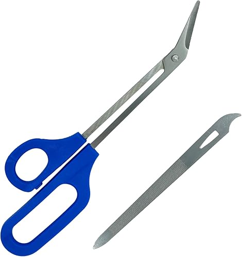 Cortaúñas, tijeras de uñas de mango largo para personas mayores, cortaúñas gruesas de los pies encarnados, cortaúñas de 8 pulgadas, uñas gruesas