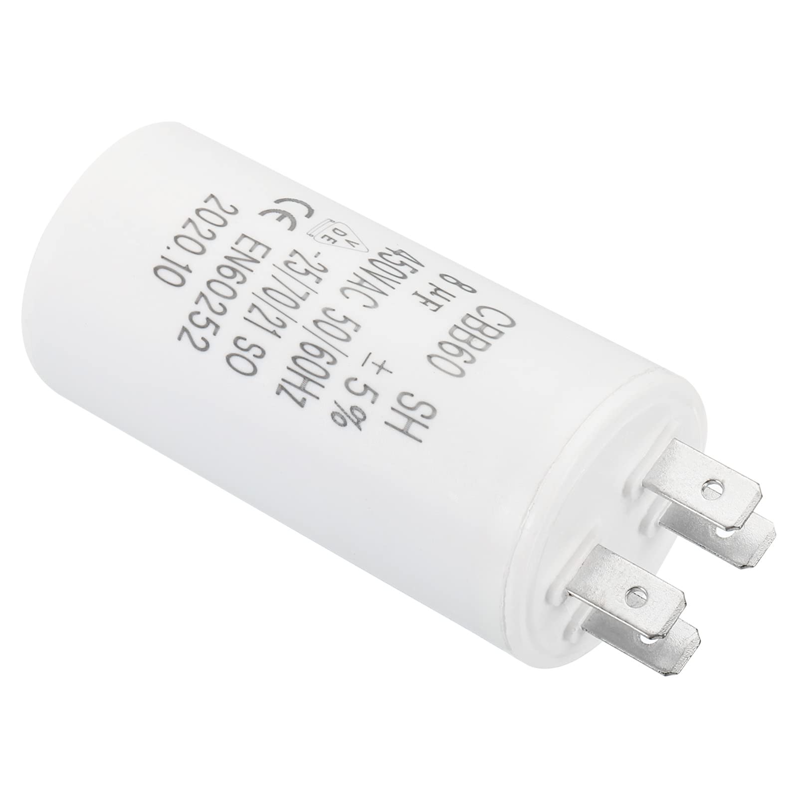 PATIKIL Condensatore Di Marcia CBB60 10uF 450V 4 Pin, 2 Pezzi, Per Lavatrice E Pompa Acqua, Bianco