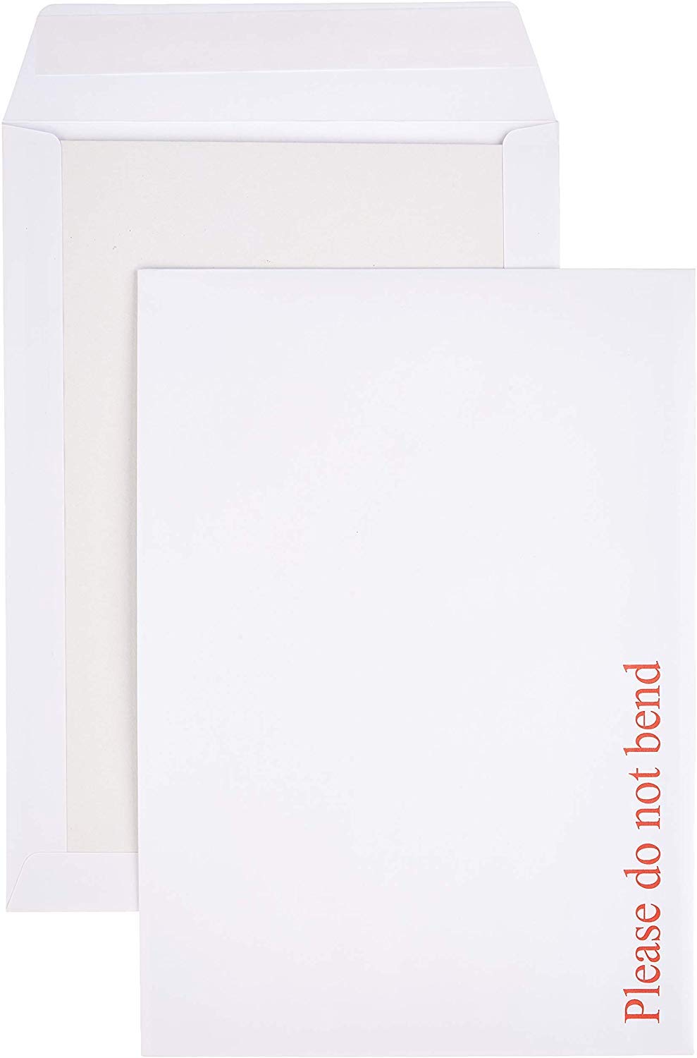 A3³® C4 White Board‑Back Peel & Seal Envelopes – 324 × 229 mm, “Please Do Not Bend” Print, Durable & Rigid Mailers for Documents & Photos (Pack of 10)