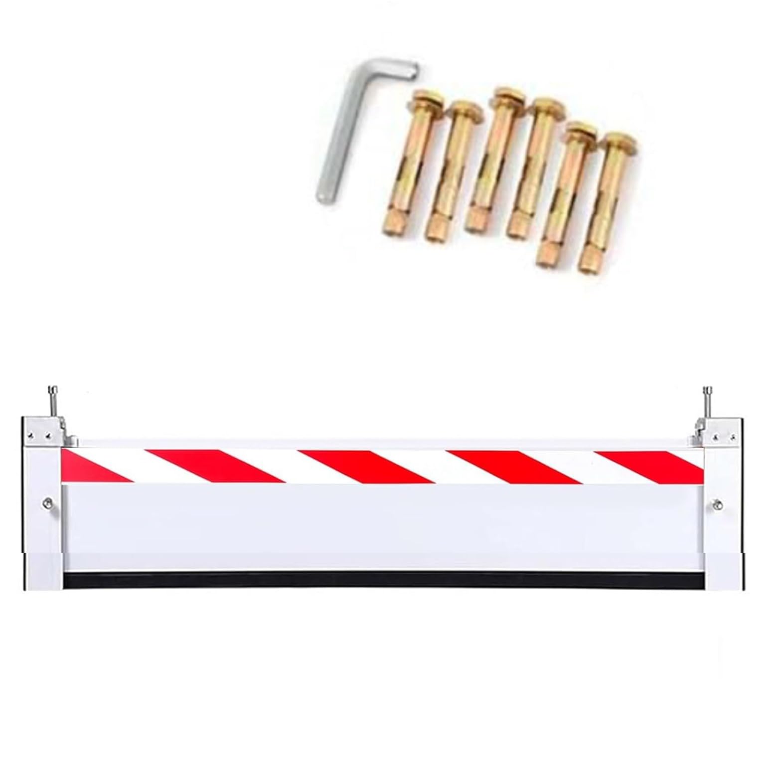 Barrera de Agua Anticreciente de Aluminio 51 61 71 81 91 101 111 121 131 141 151 161cm Largo 20cm Alto, Protector Antinundación Desmontable para Salidas Residenciales y Hogareñas