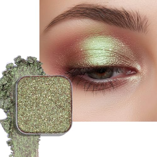 Duochrome Chameleon Eyeshadow, Gold to Purple Iridescent Shift, C...