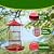QZLOHOM Three-Tier Metal Hanging Bird Feeder Durable and Sturdy, red Finish Large Capacity with Perch Mesh Design Features Drainage Holes (Red)