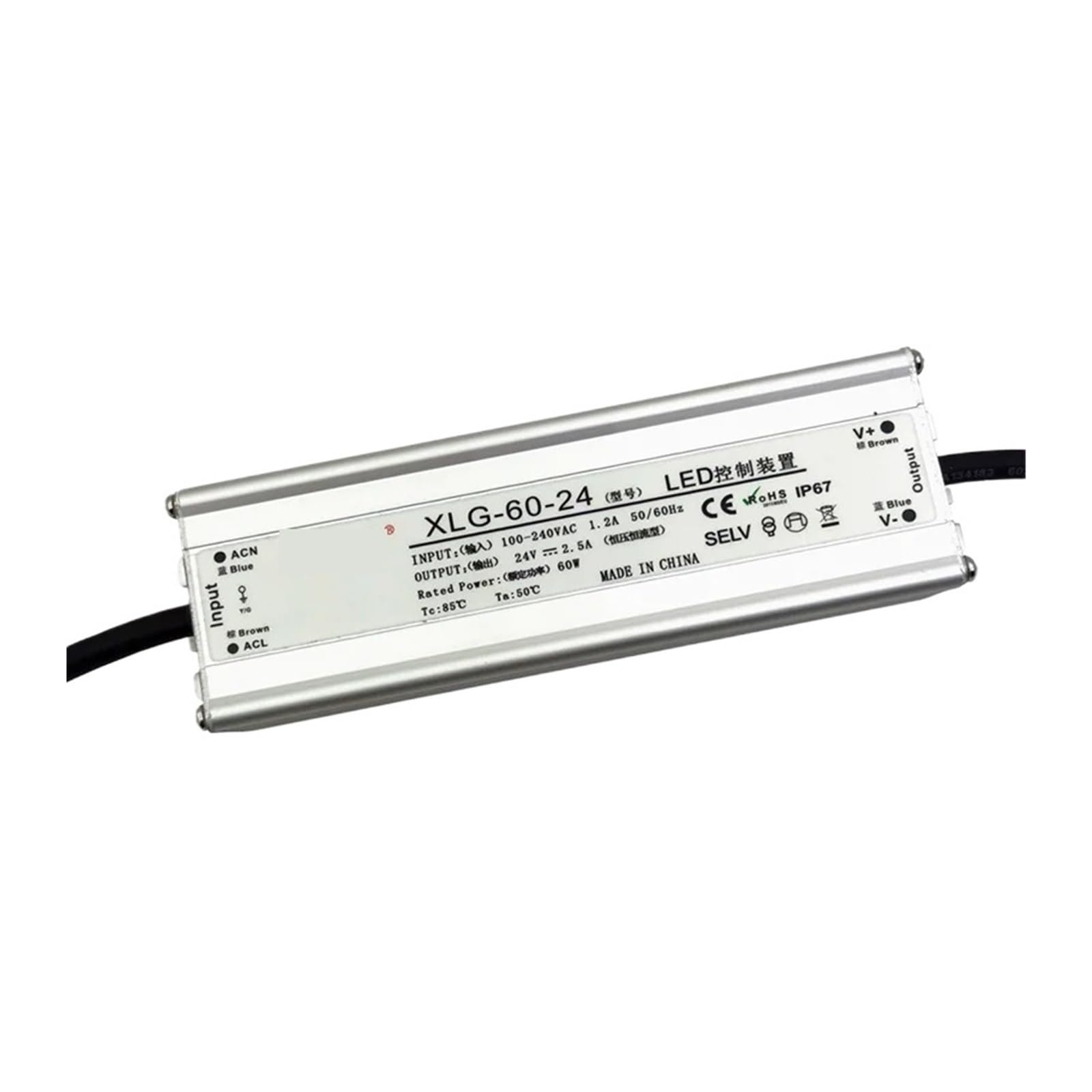 IPNDKBFL 60W 75W AC-DC Waterproof Switching Power Supply 100-240VAC to DC 12V 24V 36V 48V(60w,100-240VAC-12V)