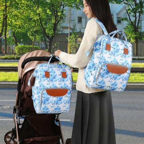 Image of Winnies Diaper Bag Backpack with Secure Front Buckle - Waterproof Maternity Travel Backpack with Large Capacity, Insulated Bottle Holders & Multiple Internal Pockets