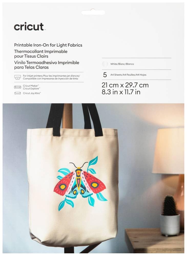 Cricut™ Printable Iron-On for Light Fabrics – A4 (5 ct)