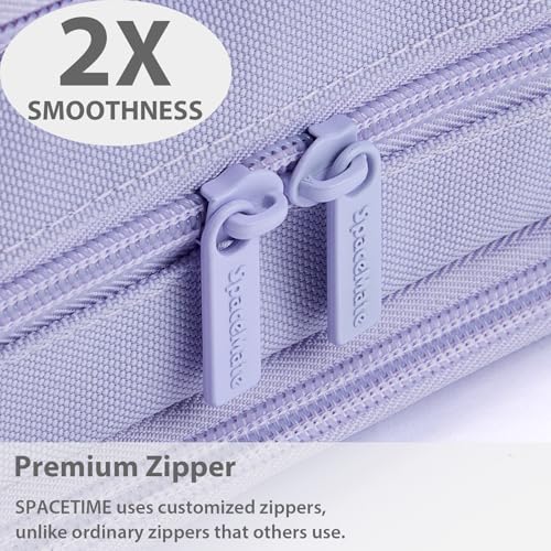 Image of SPACEMATE Pencil Case Pouch Box Bag School Supplies Girls Boys Kids, Cute Preppy Stuff Big Capacity Aesthetic Pen Organizer, Back to College Stationary, Purple, Extra Large Style, 2300ml