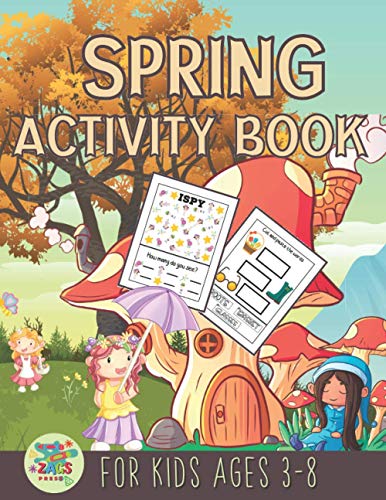 Spring Activity Book for Kids Ages 3-8: Hello spring gift for kids ages 3 and up image 3