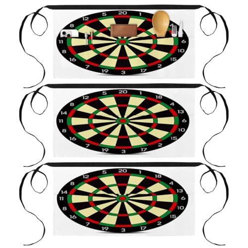 Tabliers courts de chef demi-tablier cuisine restaurant bistrot bar x3