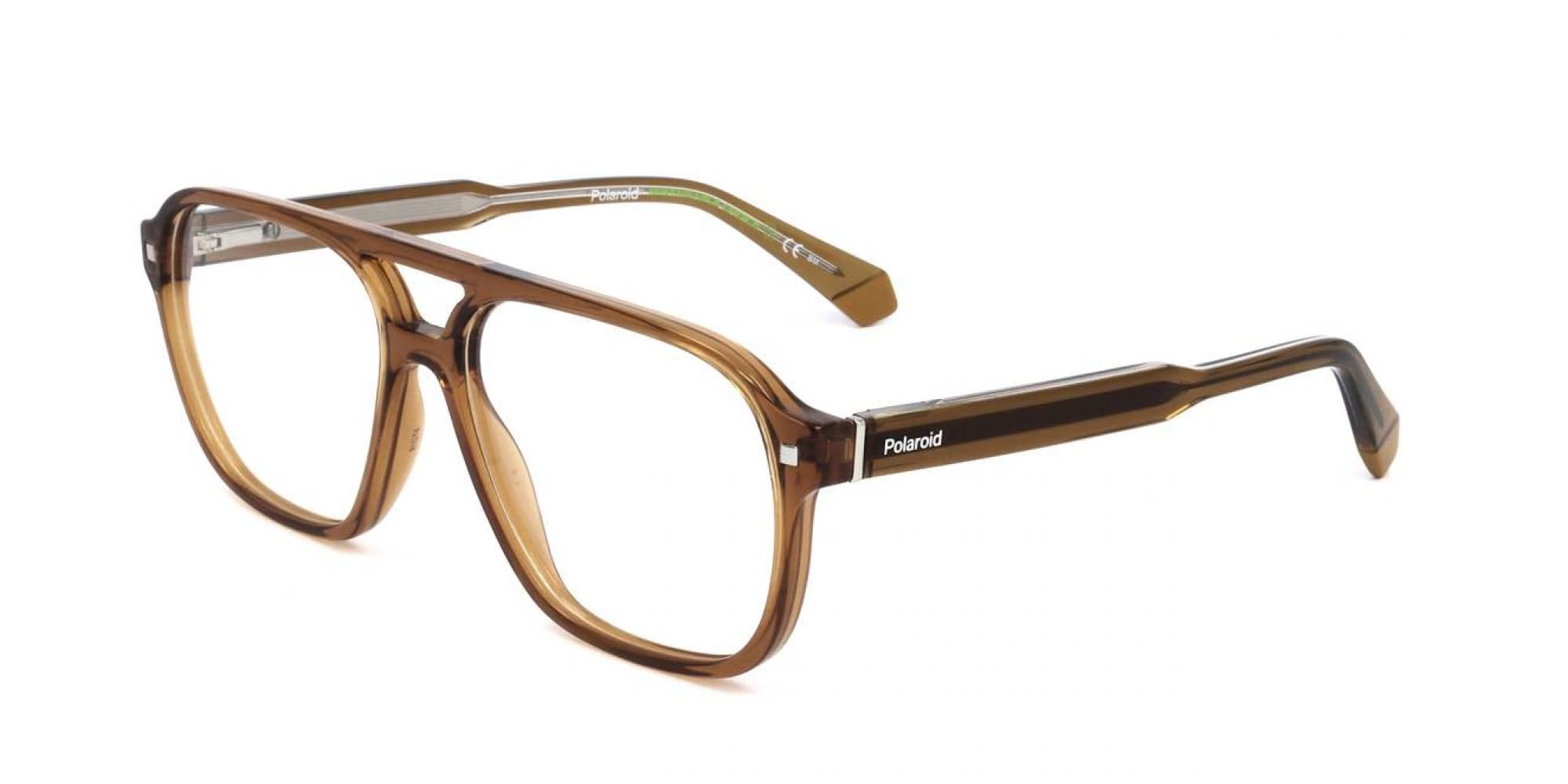 Polaroid Pld D444 YL3/16 BROWN CRYST Eyewear Men's Acetate, Standard, 57
