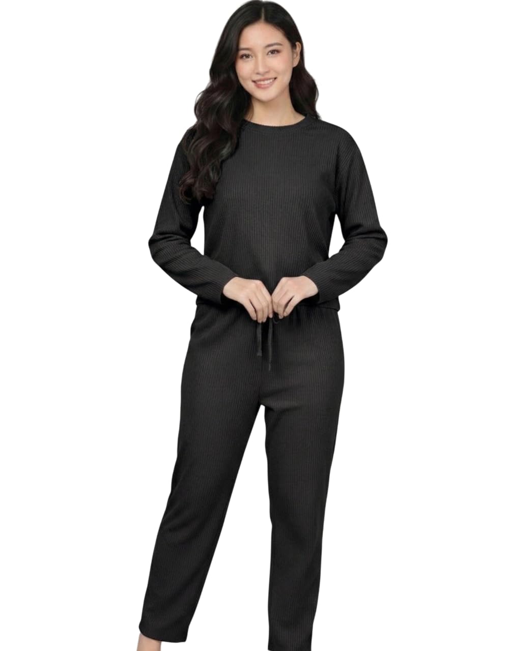 nxtwin Women’s Nightwear Set | Full Sleeve Top with Pajama | Soft Ribbed Lounge Wear Night Suit for Women | Summer Special-picture-53