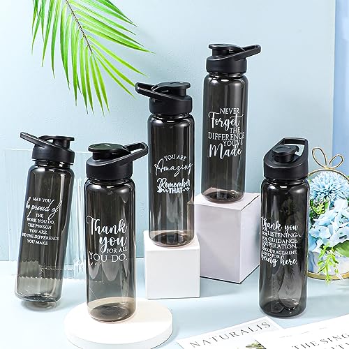 Inbagi 24 oz Plastic Water Bottles, Leak Proof, 6 Pcs, Employee Appreciation Gifts for Women Men Office Graduation, Sports Bottles for Running, School, Travel